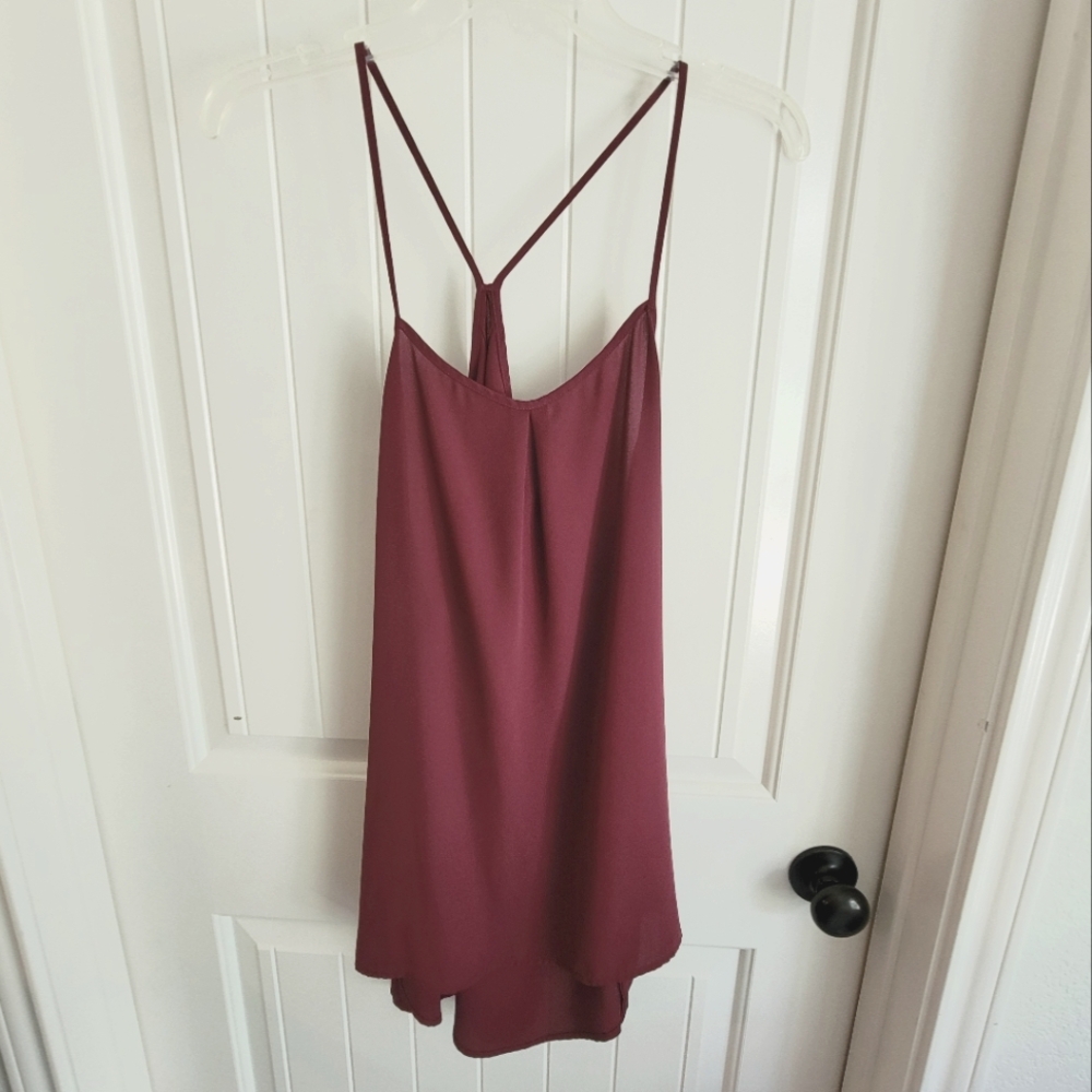 Maroon Banana Republic Tank Blouse